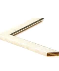 Marco de Madera Color Hueso y Filo Plata de 3,4 cm
