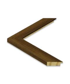Marco de Madera de Pino color Nogal Lacado a Medida ancho 4 cm