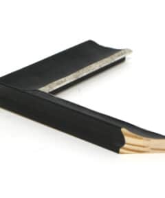 Marco Negro de Pino con Filo Plata a Medida ancho 4,5 cm