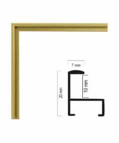 Marco de Aluminio Oro Mate a Medida ancho 0,7 cm