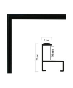 Marco de Aluminio Negro Mate a Medida ancho 0,7 cm