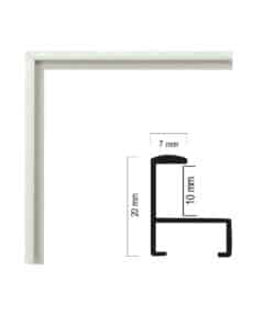 Marco de Aluminio Blanco a Medida ancho 0,7 cm