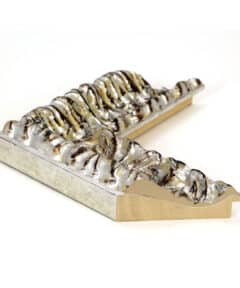 Marco Artesanal de Madera de 10,5 cm con Pan de Plata