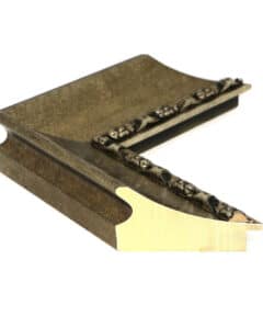 Marco Artesanal de Madera de 9 cm con Pan de Plata