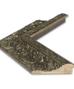 Marco Artesanal de Madera de 9,5 cm con Pan de Plata