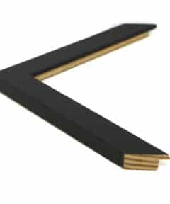 Marco de Madera Lacada en Negro de 2,7 cm Sin Poros