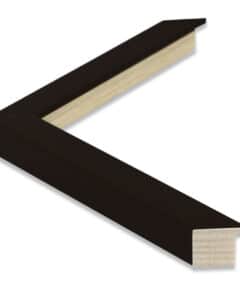 Marco Negro Lacado Sin Poros de Madera de 2,5 cm