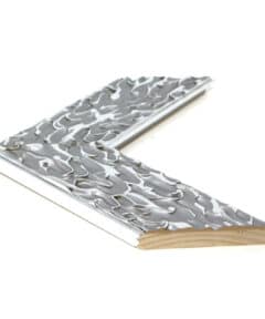 Marco de Madera Gris con Reflejos Plata de 8,5 cm