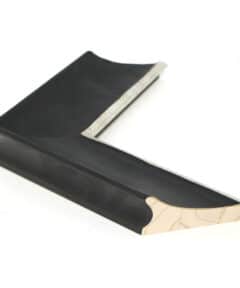 Marco Negro de Madera de 8,5 cm con Filo Plata