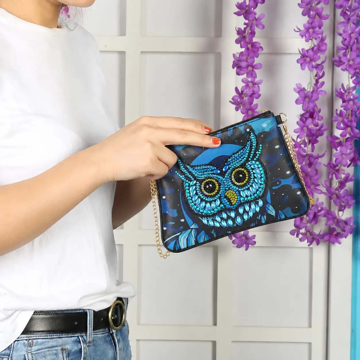 Bolsa Diamond Painting Búho Azul - Imagen 2