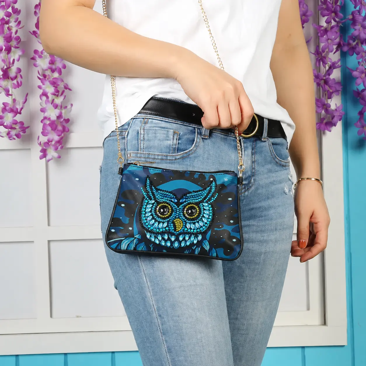 Bolsa Diamond Painting Búho Azul - Imagen 4