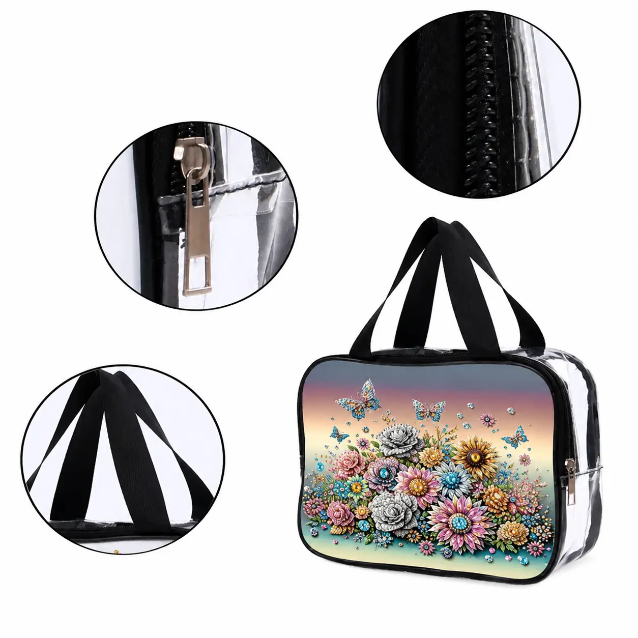 Bolsa Mariposas de Viaje Semitransparente Diamond Painting - Imagen 3