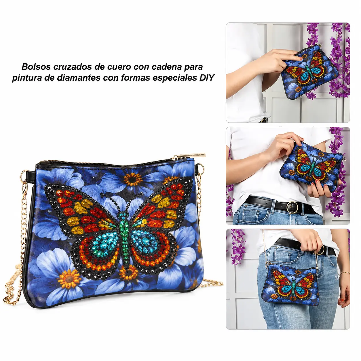 Bolso Diamond Painting con Mariposa - Imagen 3