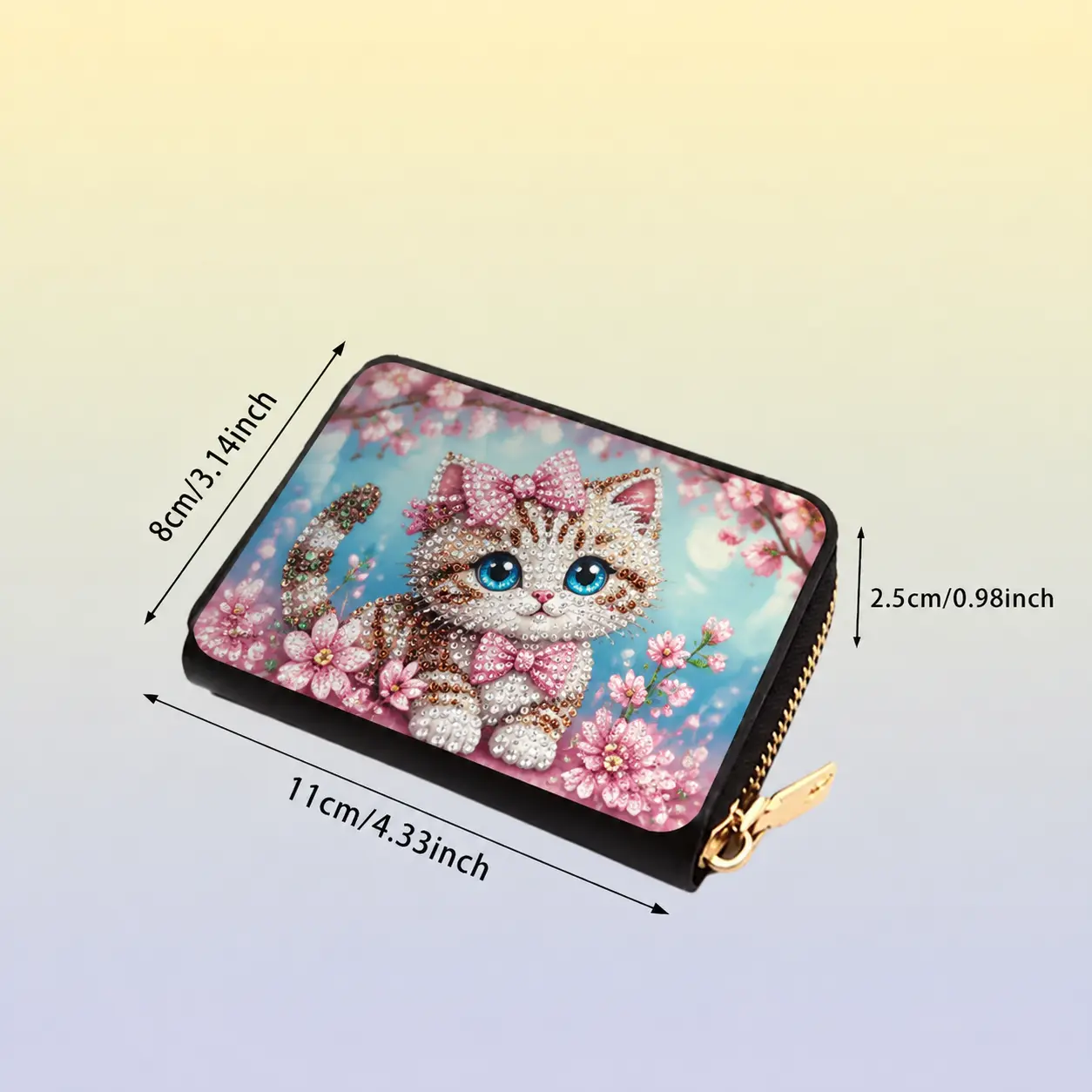 Cartera Gatito Tarjetero Diamond Painting - Imagen 4