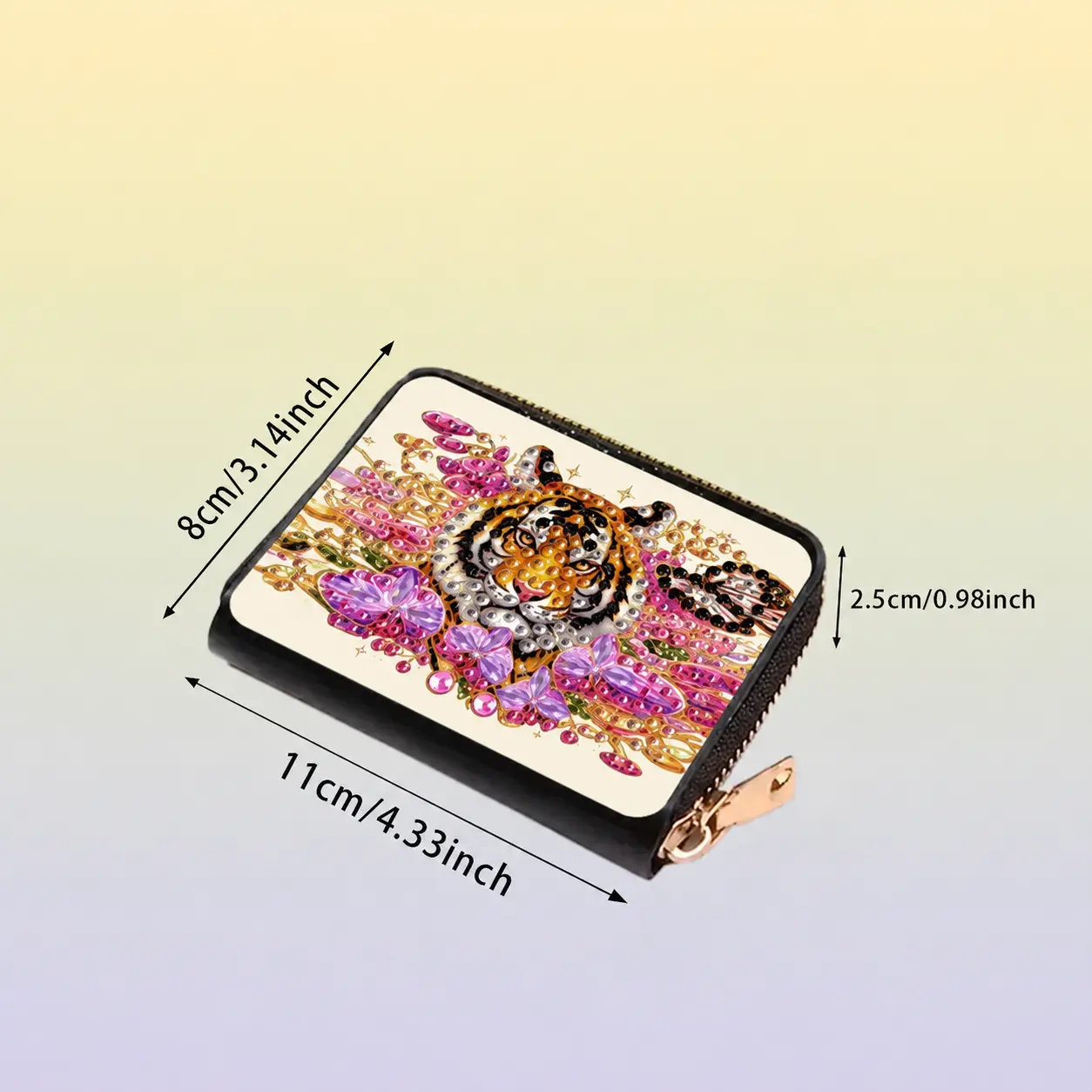 Cartera Leon Tarjetero Diamond Painting - Imagen 4