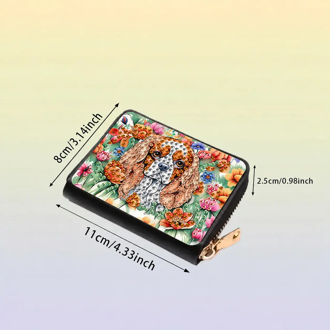 Cartera Perrito Tarjetero Diamond Painting - Imagen 4