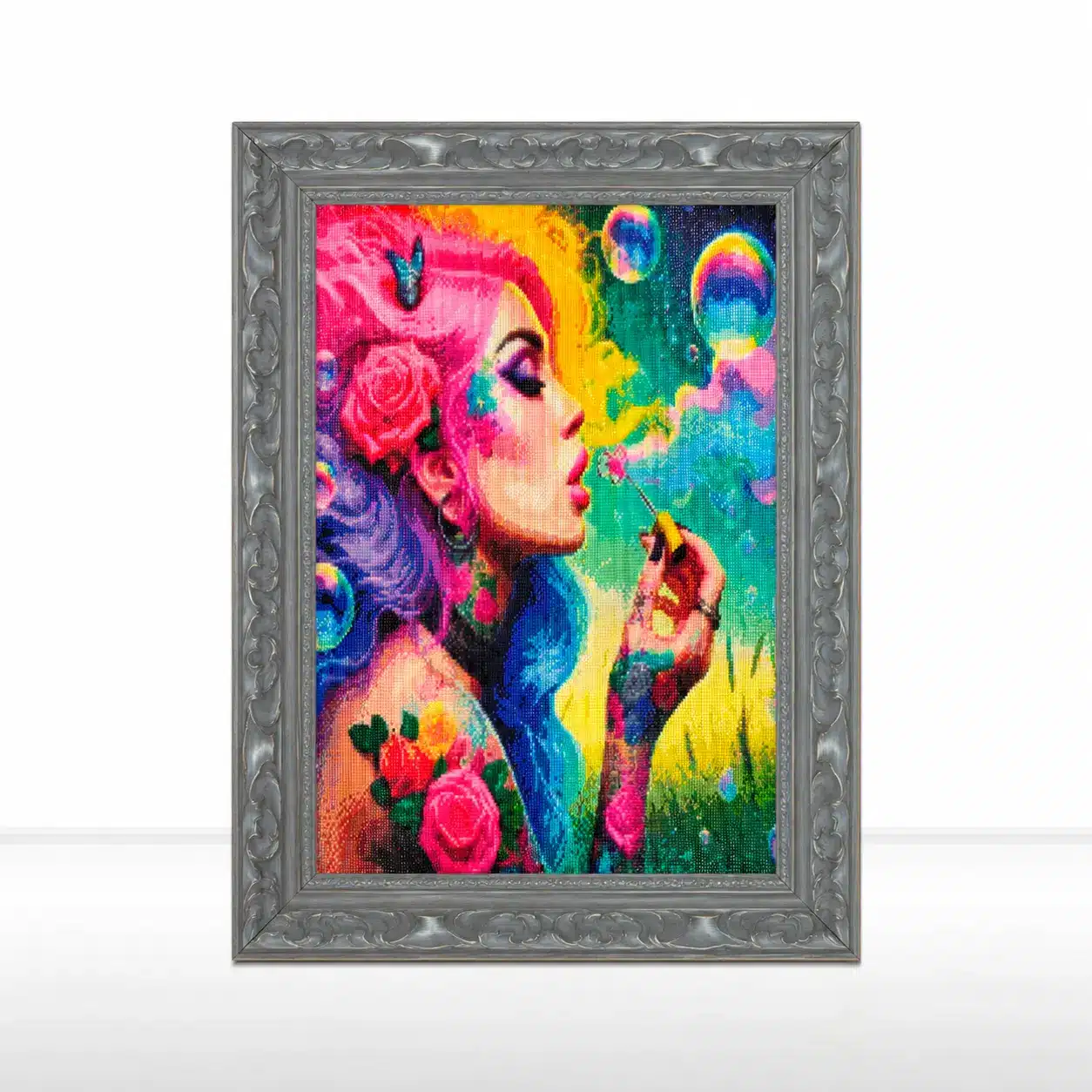 Marco Gris de Madera de Pino a Medida ancho 7 cm - Imagen 4
