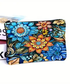 Monedero Flores Diamond Painting 5D