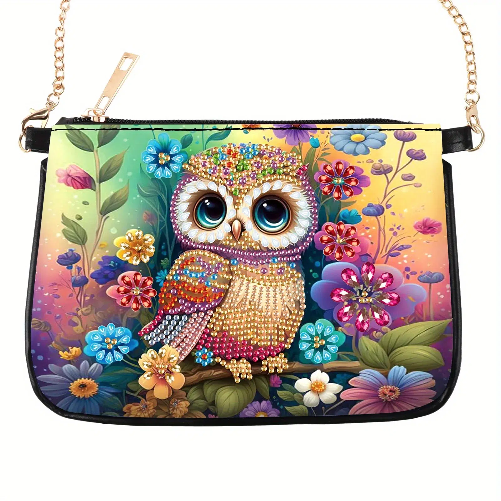 Bolso Diamond Painting con Búho Multicolor