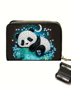 Cartera Oso Panda Tarjetero Diamond Painting