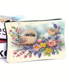 Monedero Pajaritos Diamond Painting