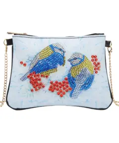 Bolso Hombro con Arte en Diamante con Cadena