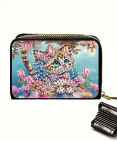 Cartera Gatito Tarjetero Diamond Painting