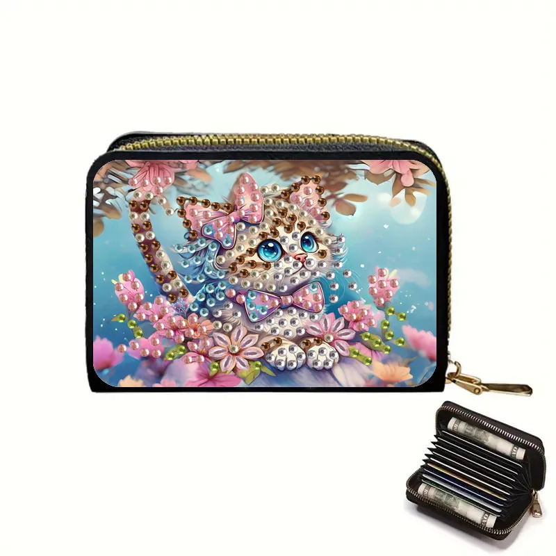 Cartera Gatito Tarjetero Diamond Painting