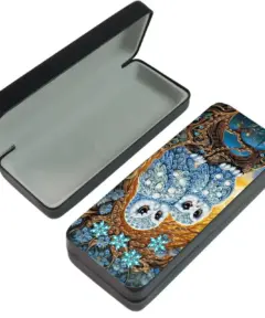 Estuche Gafas de Pintura de Diamantes Búho