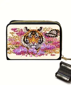 Cartera Leon Tarjetero Diamond Painting
