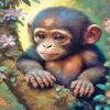 Cuadro Monito Diamond Painting