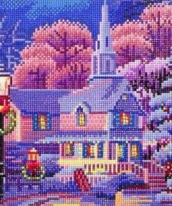 Cuadro LED Paisaje de Invierno Diamond Painting